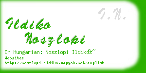 ildiko noszlopi business card